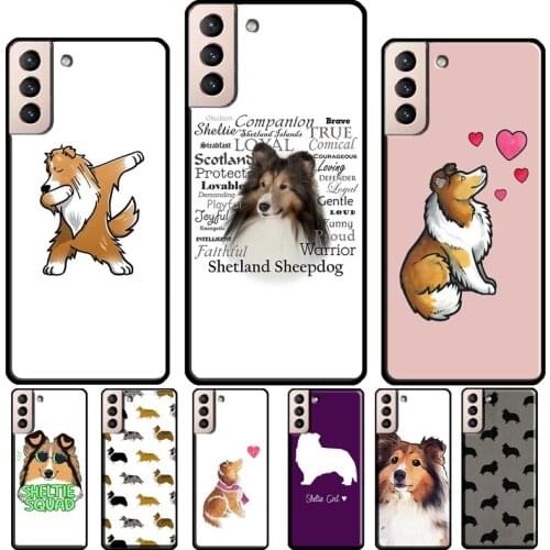 Shetland Sheepdog Dog Soft Cover For Samsung Galaxy S20 FE S8 S9 S10 Plus Note 10 Note 20 S21 Ultra Phone Case