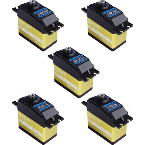 5PCS K-power DMC300 25KG High Torque Titanium Gear Coreless Digital Servo for RC Crawler Car 700 800 Helicopter Airplane