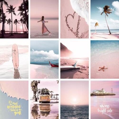 GATYZTORY Painting By Numbers DIY Pink Landscape Room Wall Art Unframed Oil Paint For Adults Home Decoration 60x75cm