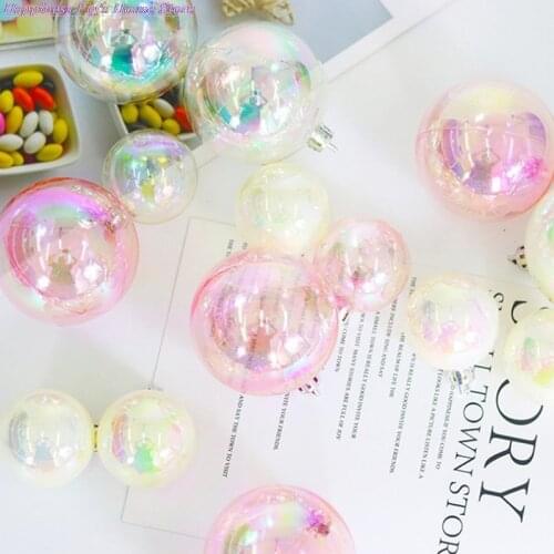 Hot Sale Transparent Bubble Ball Christmas Tree Hanging Ball Bow Cake Baking Decoration DIY Wedding Birthday Party Supplier