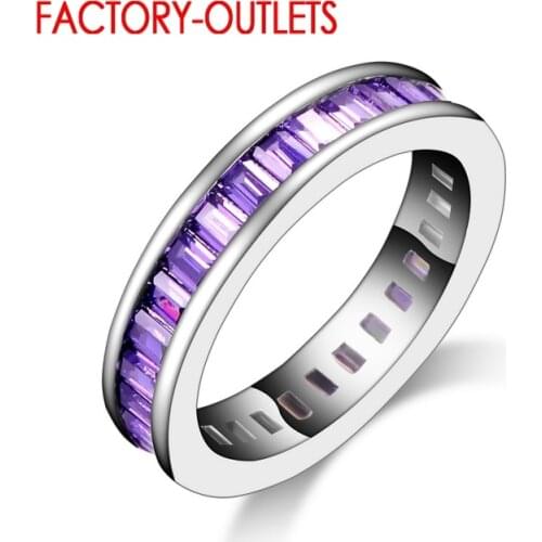 Fashion Rings For Women Brand Elegant Colorful CZ Crystal 925 Bijoux Engagement Anniversary Ring