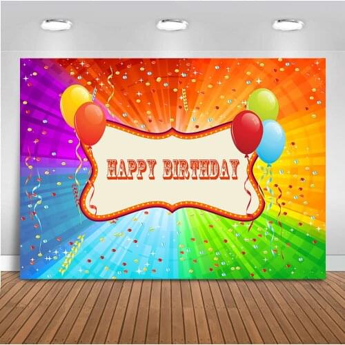 MOCSIKA Happy Birthday Trolls Background for Photography Party Decoration Banner Kids Birthday Theme Parties Background 539