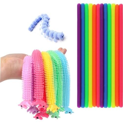 Soft Rubber Noodle Stretch String Unicorn toy AntiStress hand fidget toys pack Squish Sensory Autism Adult For Children Toys