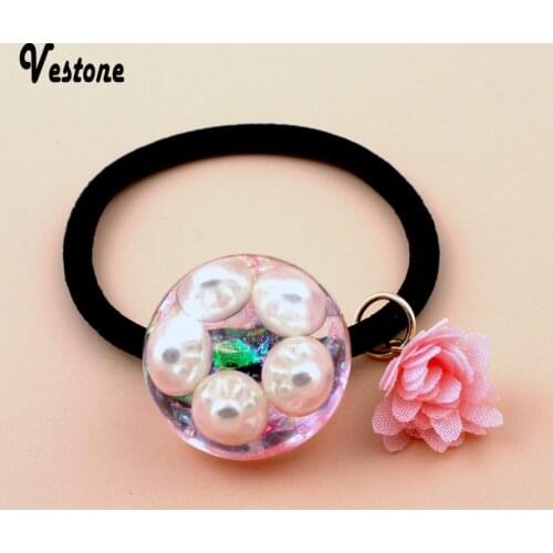New style headband small fresh sequins hair ring / resin round personality hair rope rubber band hair accessorie The pearl
