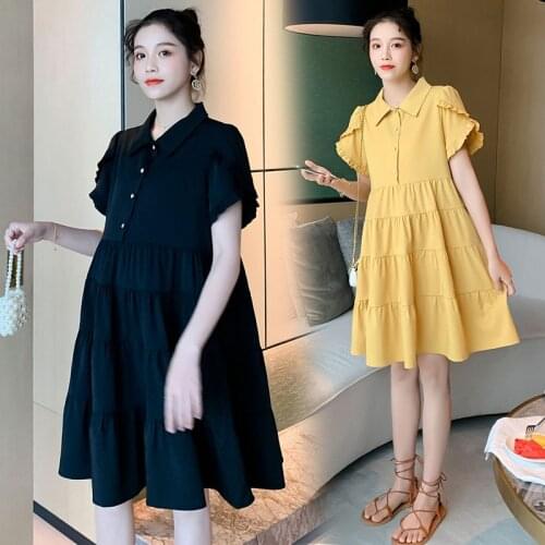 Maternity Dress 2021 Casual Summer Dresses New Maternity Clothes For Pregnant Women Clothing Pregnancy Mid-length Dress Vestidos