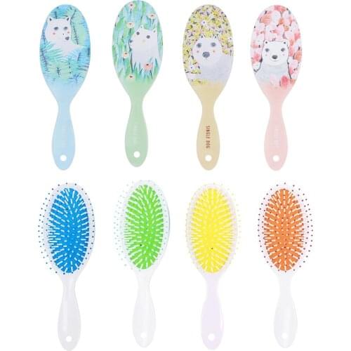 Cute Animal Pattern Professional Brush Paddle Cushion Hair Nylon Massage Hairbrush Comb Unisex