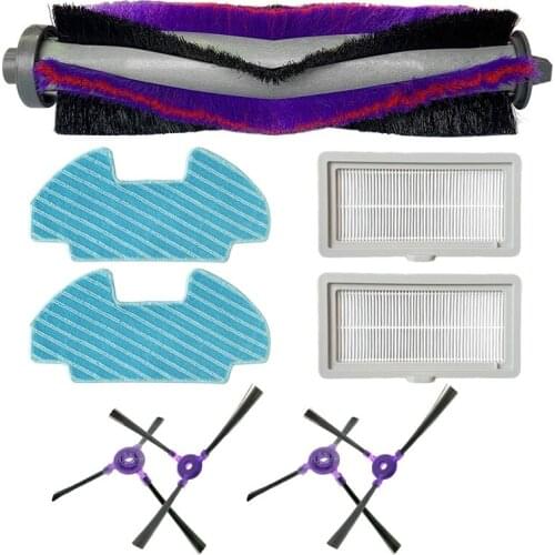 Roller Soft Side Brush Filter Mop Cloth for Midea VCR07 VCR08 MR09 Robot Vacuum Cleaner Parts Cloth Replacement Kit