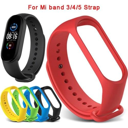 For Xiaomi Mi Band 3 4 Sport Strap watch Silicone wrist strap For xiaomi mi band 3 4 bracelet Miband 4 3 Strap Smart Bracelet