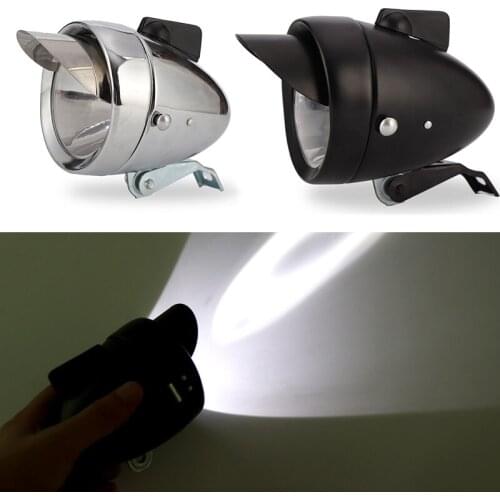 LED Bike Bicycle Retro Vintage Headlight High Brightness Cycling Front Light