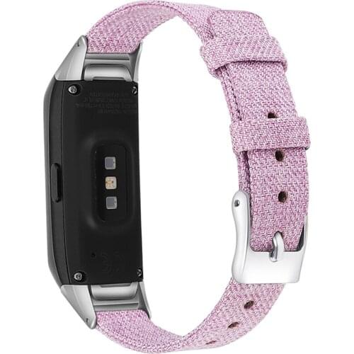Canvas Nylon Wristband Watch Strap for Samsung Galaxy Fit SM-R370 Smart Watch Replacement Bracelet Watchband Straps Accessories