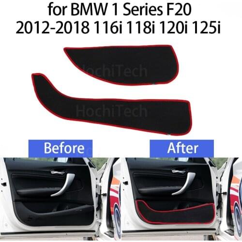 Door Inside Guard Protective Mat Side Edge Cover Accessories Car Door Anti Kick Pad Sticker for BMW 1 Series F20 2012-2018