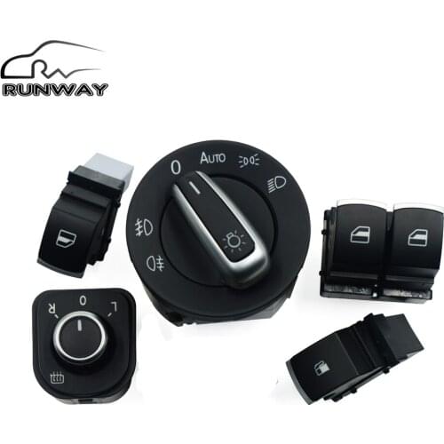 Window Mirror Headlight Fuel Tank Switch For VW Passat B6 Rabbit Tiguan Golf MK5 V 6 R32 GTI MK5 5K3959857 1KD959833 5ND941431B