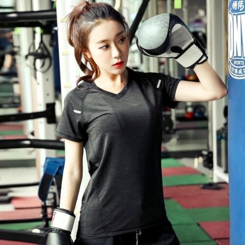 Women Sports T-shirt Womens Fitness Running Summer Loose Yoga Shirts Gym Plus Size Quick Dry Workout Clothes