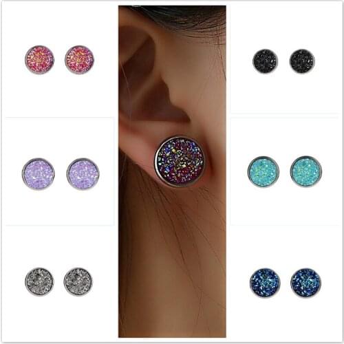 2020 New Hot Crystal Shine Ear Clip Earrings For Women 10 Colors Round With Cubic Zircon Charm Flower jewelry gift