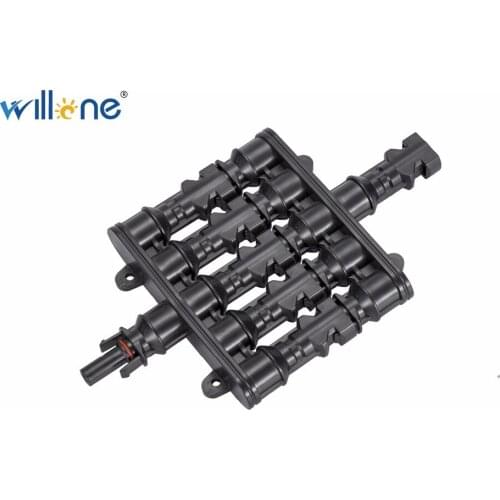 Willone 10 pair free shipping 5 to 1 T Branch 30A Solar Panel Connector Cable Coupler Combiner Panel Wires Connection