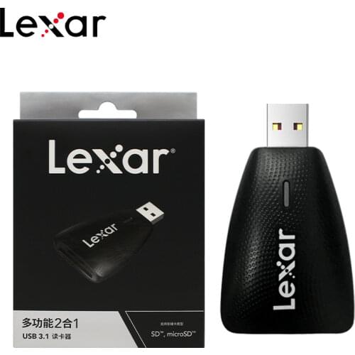 100% Original Lexar 2 in 1 USB 3.1 Card Reader High Speed Multi-Function Reader For SDHC SDXC SD Card TF Card