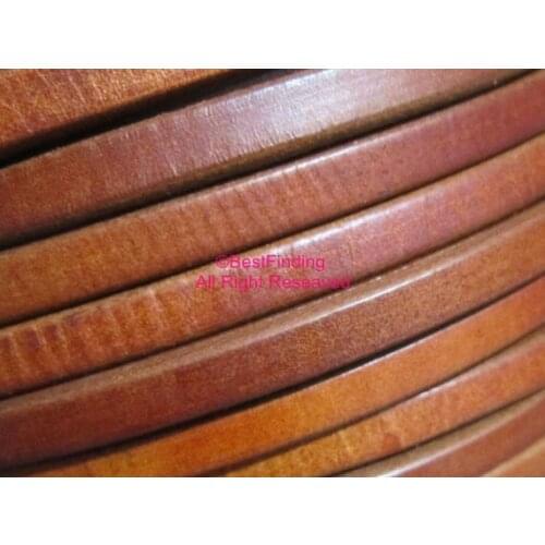 10x6mm Camel licorice leather cord 10x6mm genuine licorice leather