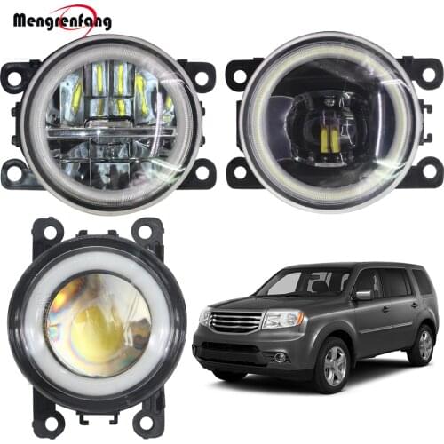 2 X Car H11 LED Bulb Fog Light Halo Ring Angel Eye DRL Daytime Running Light 12V For Honda Pilot 3.5L V6 2012 2013 2014 2015