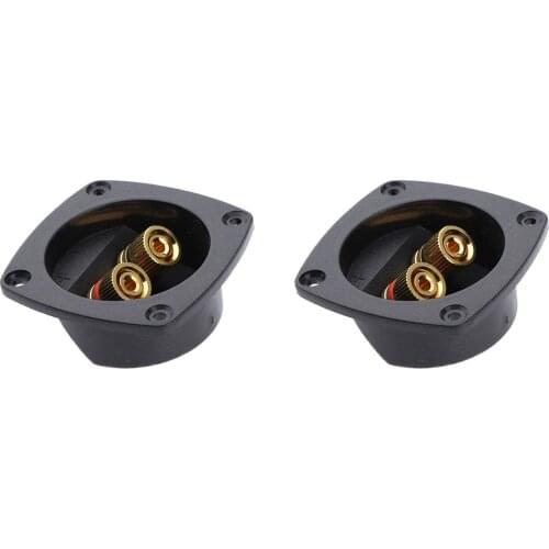 2pcs Black Ring Spring Cup Connector Speaker Box Terminal/ Subwoofer Enclosure solid and durable