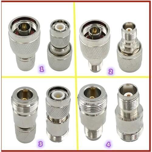 2pcs N to TNC Adapter Male Plug & Female Jack RF Coaxial Connectors