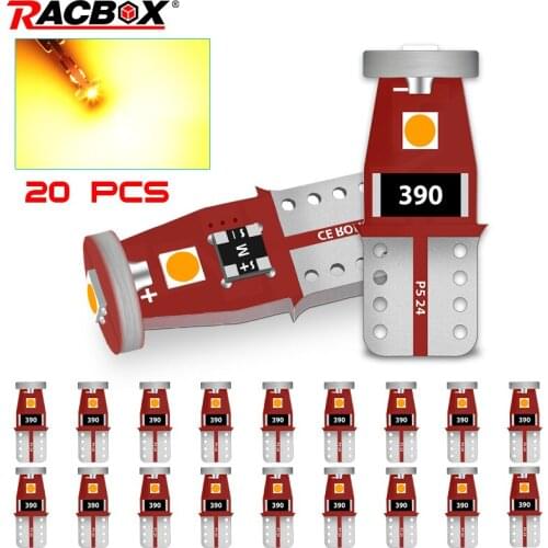 20pcs T10 W5W Led Bulb 194/168/2825/12961 Led Yellow Light 3 SMD Bulbs Car Lights Auto lamp Lighting 12V Clearance Dome Lights