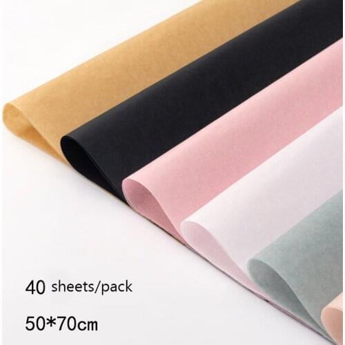 40 Pieces/lot Tissue Paper 50*70cm Craft Paper Floral Wrapping Paper Gift Packing Paper Home Decoration Festive Party Supplies
