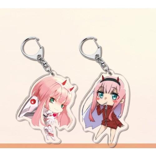 Anime DARLING in the FRANXX national team 02 Zero Two Cosplay star animation peripheral acrylic key chain pendant creative