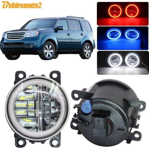 Buildreamen2 Car 4000LM LED Bulb Fog Light Angel Eye Daytime Running Light H11 12V For Honda Pilot 3.5L V6 2012 2013 2014 2015