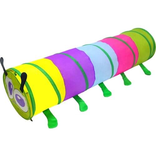 70.87inch Adventure Play Tunnel for Kids Indoor & Outdoor Pop Up Caterpillar Tent Crawl Toy