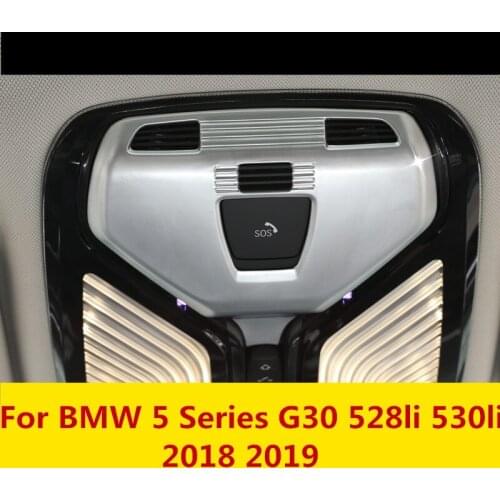 For BMW 5 Series G30 528li 530li 2018 2019 Trim Decor Frame Car Interior Dome Reading Light Lamp Frame ABS Chrome Cover Interior