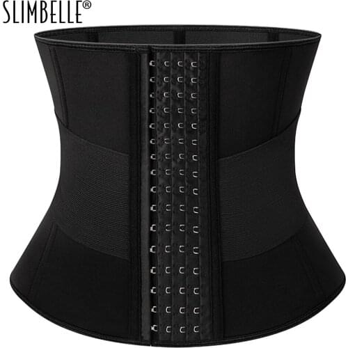 Women Body Shaper Neoprene Sauna Waist Trainer Corset Hooks Weight Loss Tummy Control Steel Boned Fat Burning Slimming Shapewear