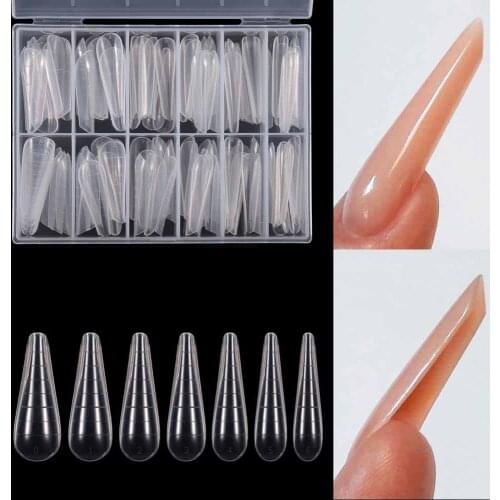 Dual Forms Quick Building Poly UV Finger Nail Extension Art Full Acrylic Gel Extended False Tips DIY Nail Forms