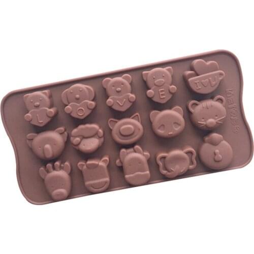 Baking Mold 15 Boys and Girls Silicone Jelly Pudding Handmade Soap Mold Ice Tray Cartoon Cute Silicone Biscuit Mould
