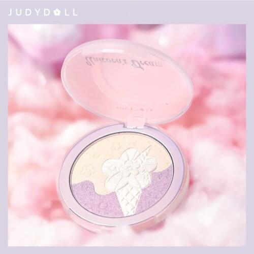 Judydoll Ice Cream Highlighter Palette 3D Brighten Shimmer Waterproof Diamond Galaxy Champagne Cosmetics Women Face Makeup