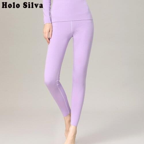 Women Thermal Underwear Set Heating Fiber Cotton Plus 5XL Velvet Thickening Long-Sleeved Winter Warm Long Johns Women for Winter