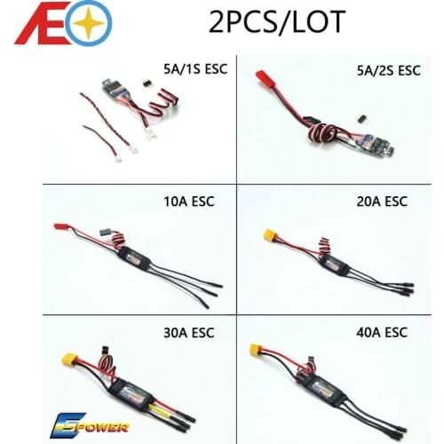 2PCS/LOT AEORC E-POWER Brushless ESC 5A/1S / Electric Speed Controller Drone Airplanes Parts Components Accessories