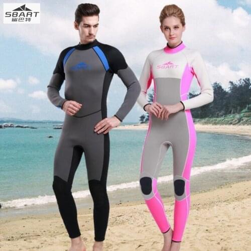 Sbart1015 3MM neoprene suit and snorkeling warm sun surf wear long sleeved clothes one-piece thickened winter swimming jellyfish