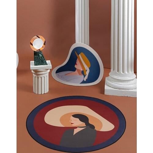 Carpet Bedroom Girl round Living Room Coffee Table Carpet Nordic Room Bedside Rug Dressing Table Chair Floor Mat