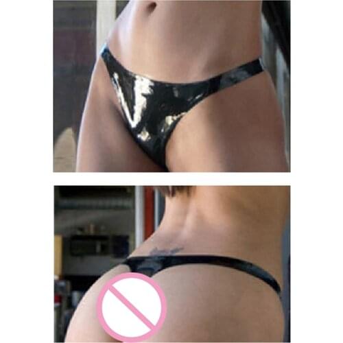 Latex underwear bikini sexy shorts fetish briefs knickers