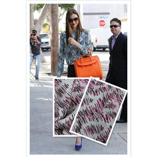 Summer new silk printed fabric 19mm geometric printed shirt dress silk fabric wholesale silk fabric 140cm