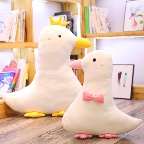 Hot selling 55/75cm Big white Duck doll animal doll plush toy baby toys to send children birthday gifts Christmas gifts