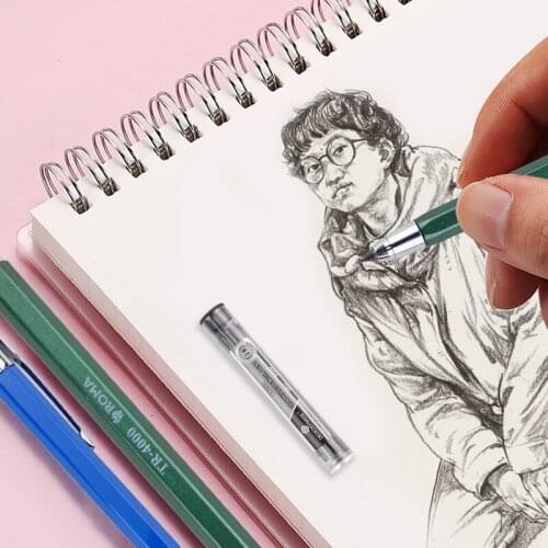 Press Mechanical/Automatic Charcoal Pencil 2.0/4.0mm And Graphite Lead/Refills/Core HB/2B/4B/6B/8B/10B/12B Art Sketch Painting