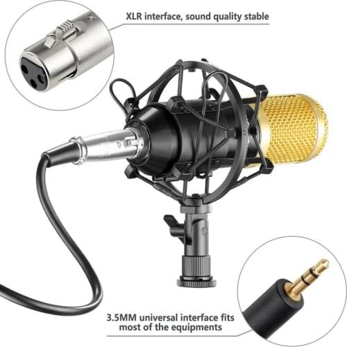 Broadcasting Recording Condenser Microphone Set Home Studio Professional Sound Recording Mic Kit Studio Live Stream Microphone