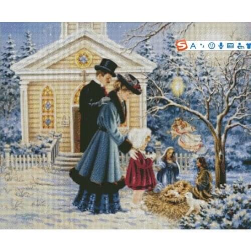 ONEROOM Embroidery Counted Cross Stitch Kits Needlework - Crafts 14 ct DMC DIY Arts Handmade Decor - Winter Guardians