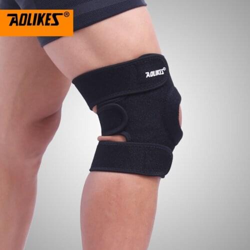 1pc Adult Unisex Sport Fitness Exercise Knee Pads Support Patella Guards Gym Protector Wrap Antislip Safety Guard Strap Running
