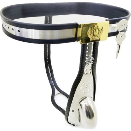 Stainless Steel Silicone Male Chastity Belt Pants With Anal Plug Cock Cage Metal Chastity Device Sex Toy For Men Penis Lock