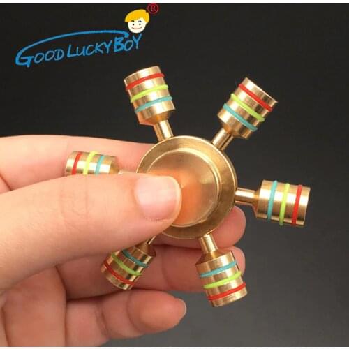 Spinner Rainbow Metal Copper Bearing Spinner Brass Fidget Spinner For Autism Adult Anti Relieve Stress Hand Spinner Toy Spiner