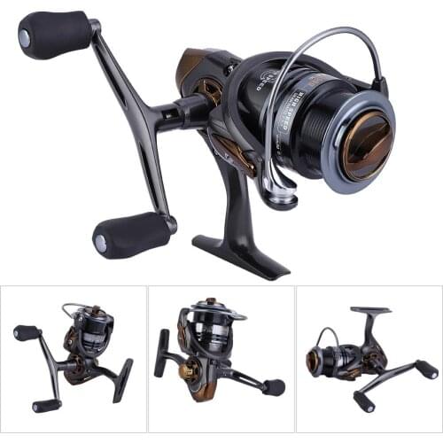 DEUKIO Aluminium Alloy Heavy Duty Casting Spinning Fishing Reel 7.1:1 5+1BB Dual Rocker Fishing Reel Fisher Accessory