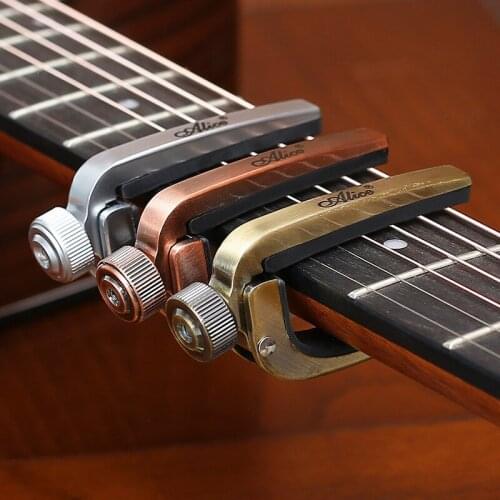 Adjustable Roller Metal Guitar Capo Clamp Key Capotraste for Acoustic Electric Guitar Ukulele Silver Bronze Metal Capo