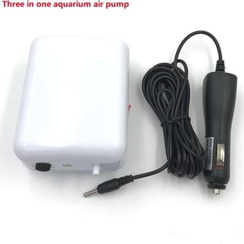 DC 1.5V 0.5W 3 in 1 Aquarium Air Pump Dry Battery Vehicle Car Charged Oxygen Aerator Fish Tank Oxygen Pump Air Compressor